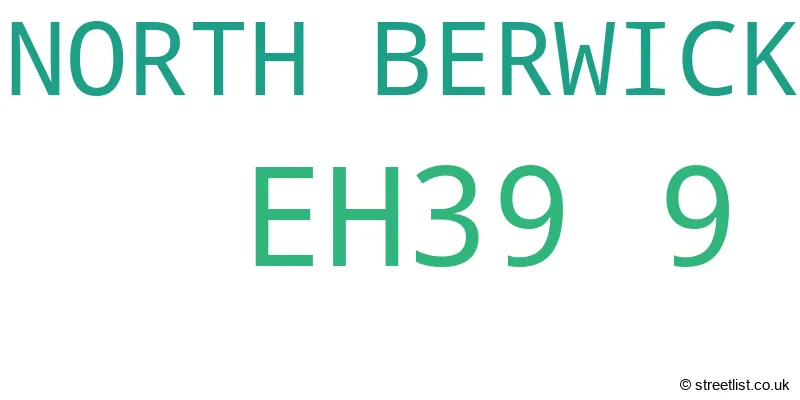 A word cloud for the EH39 9 postcode